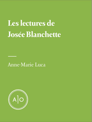 cover image of Les lectures de Josée Blanchette
